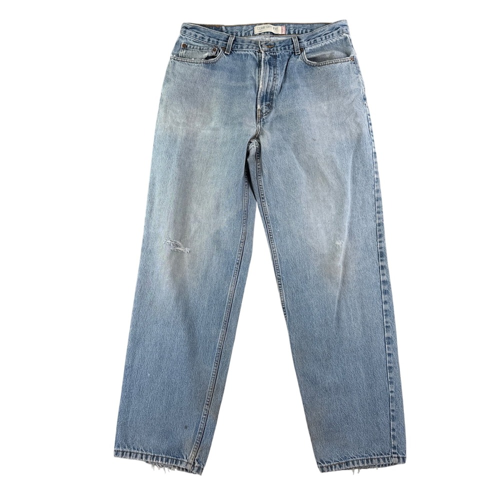 Levis 560 Comfort Fit Mens Jeans 36x34 Blue Vintage Distressed Skater Grunge Y2K